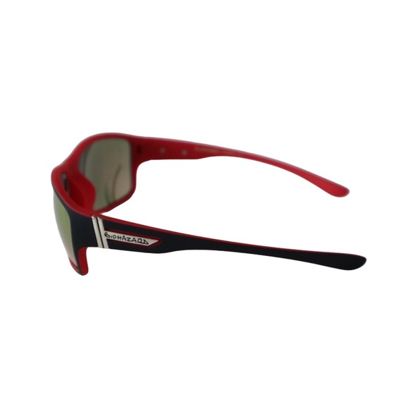 BIOHAZARD UV400 CE Shock Resistant RED Frame Sunglasses w/ Reflective Lens - Picture 4 of 9